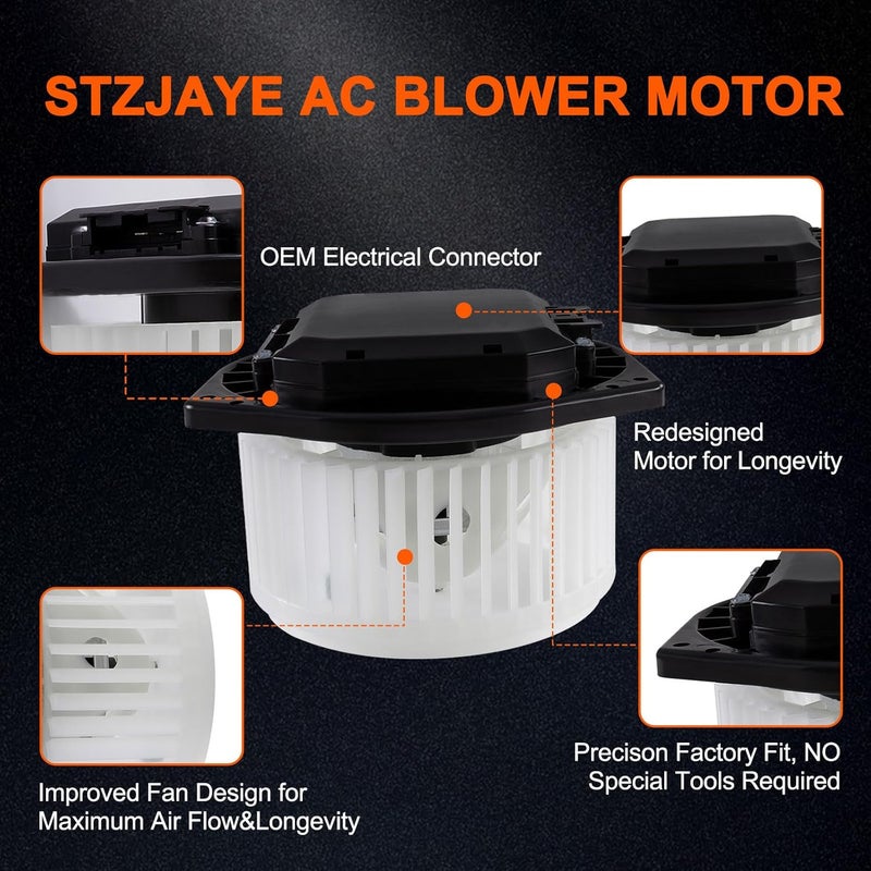 STZJAYE 700193 HVAC AC Heater Blower Motor Fan Compatible with Nissan for Altima 2007-2019, for Infiniti EX35 for 350Z M35 for Murano for Quest FX45 370Z G25 G35 FX35 for Maxima Q45 for Pathfinder - Image 3